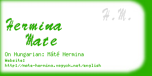 hermina mate business card